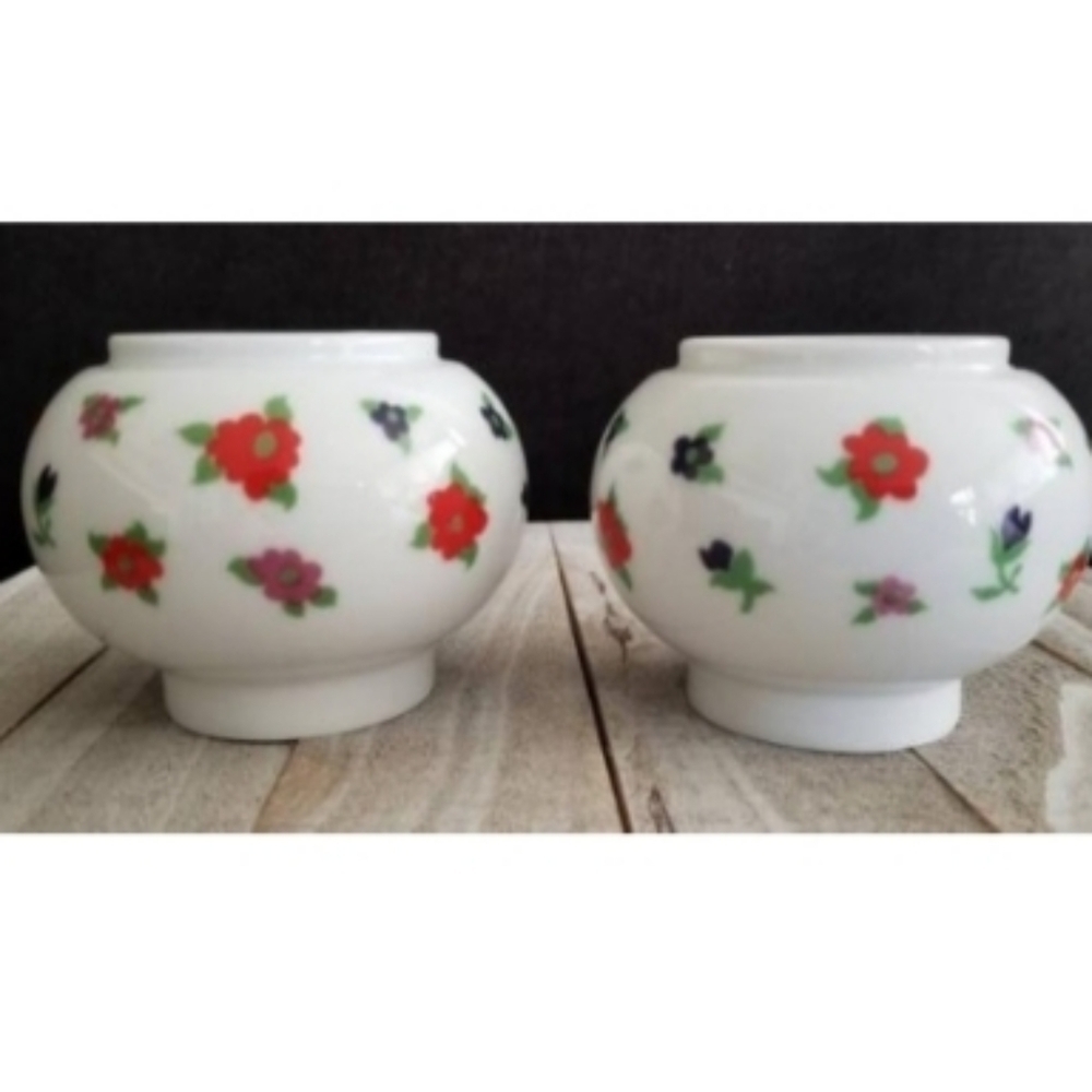 Floral Heinrich jars set of 2, made in Germany